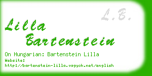 lilla bartenstein business card